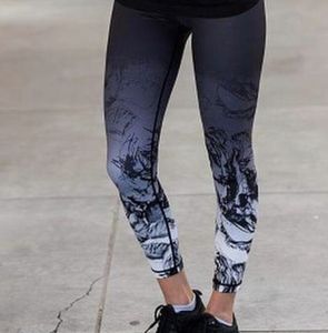 Zyia Marble Ombre High and Tight 7/8 Leggings XL